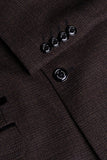Cavani Caridi Men’s Brown Slim Fit Tweed Check Blazer - Jackets