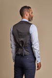 Cavani Caridi Men’s Navy Tweed Waistcoat - Suit & Tailoring