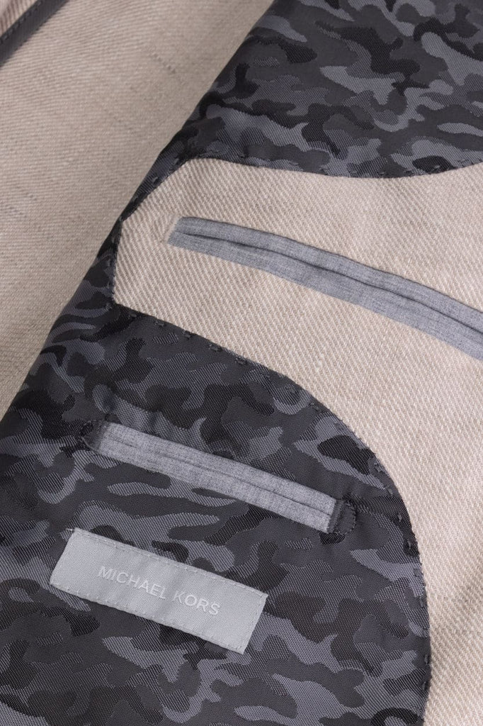 Michael Kors Stone Premium Pure Linen Suit Jacket