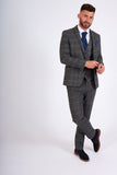 Marc Darcy Scott Grey Tweed Check Three Piece Suit