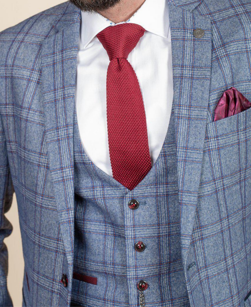 Marc Darcy Abbott - Blue Tweed Check Blazer
