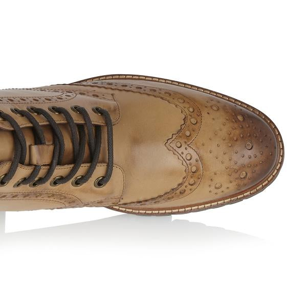 London Brogue Billy Tan Men's Boots