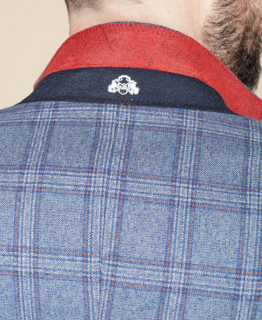 Marc Darcy Abbott - Blue Tweed Check Blazer