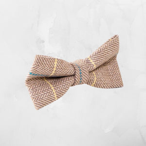 Marc Darcy Oak Tweed Check Bow Tie