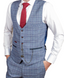 Marc Darcy Abbott - Blue Tweed Check Waistcoat