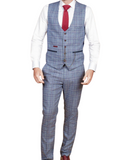 Marc Darcy Abbott - Blue Tweed Check Waistcoat