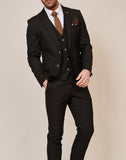 Marc Darcy Max Black Three Piece Suit