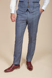 Marc Darcy Abbott - Blue Tweed Check Trousers