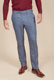 Marc Darcy Abbott - Blue Tweed Check Trousers