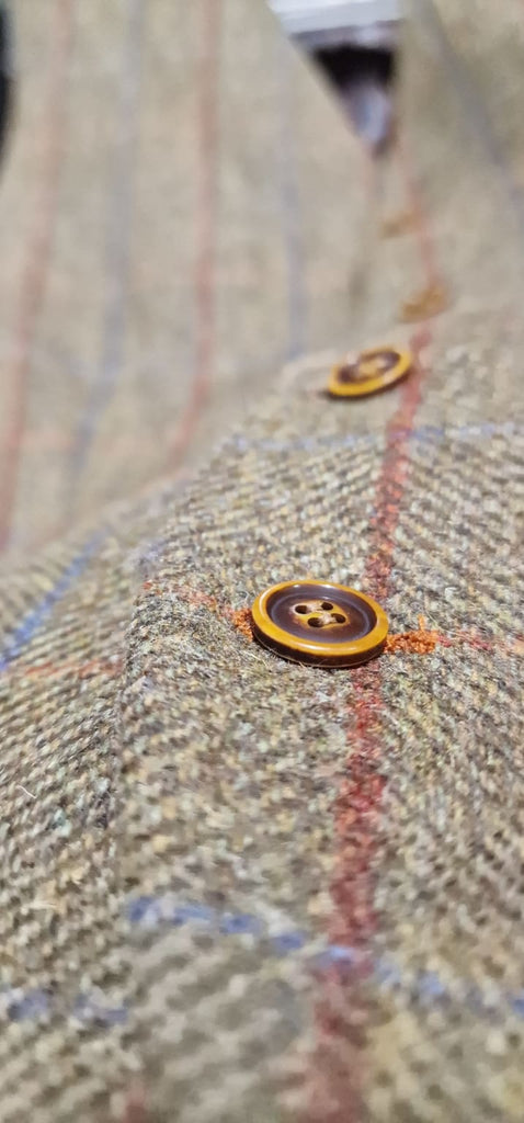 Barucci Frost Men’s Vintage Brown Pure Wool Tweed Waistcoat - Vests