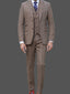 Barucci Marcus Men's Vintage Brown 3 Piece Tweed Suit