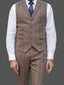 Barucci Marcus Men's Vintage Brown Tweed Waistcoat