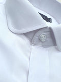 Barucci Men’s Penny Round Collar White Double Cuff Shirt - Shirts
