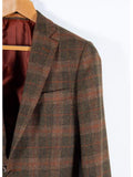 Brown Tweed Blazer 100% Wool Tailored Fit by Torre - Suit & Tailoring