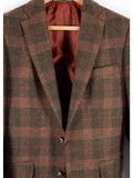 Brown Tweed Blazer 100% Wool Tailored Fit by Torre - Suit & Tailoring