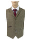 Cavani Gaston Sage Tweed Waistcoat