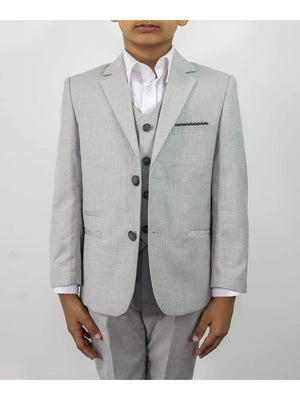 Cavani Veneto Boys Three Piece Light Grey Slim Fit Suit - 1 YEAR - Suit & Tailoring