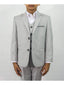 Cavani Veneto Boy's Three Piece Light Grey Slim Fit Suit
