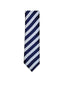 LA Smith Navy And White Skinny Stripe Tie