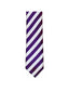 LA Smith Purple And White Skinny Stripe Tie