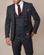 Marc Darcy Luca - Navy Tweed Check 3 Piece Suit