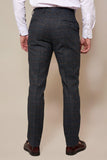 Marc Darcy Luca - Navy Check Tweed Trousers