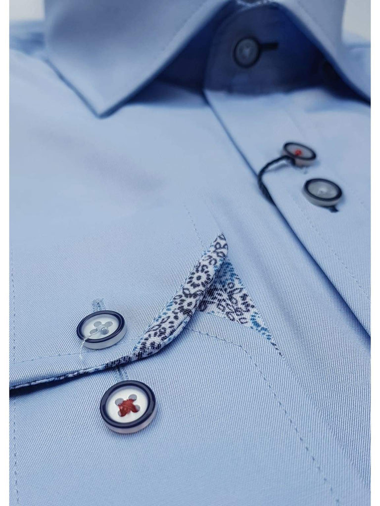 Marc Darcy Alfie Sky Blue Long Sleeve Shirt - Shirts