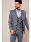 Marc Darcy Danny Grey Three Piece Suit With Single Breasted Waistcoat