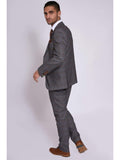 Marc Darcy Jenson Grey Check Suit With Double Breasted Waistcoat - Suit & Tailoring