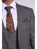 Marc Darcy Jenson Grey Check Suit With Double Breasted Waistcoat - Suit & Tailoring