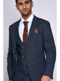 Marc Darcy Jenson Navy Check Blazer - 34R - Suit & Tailoring