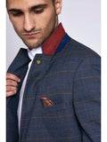 Marc Darcy Jenson Navy Check Blazer - Suit & Tailoring