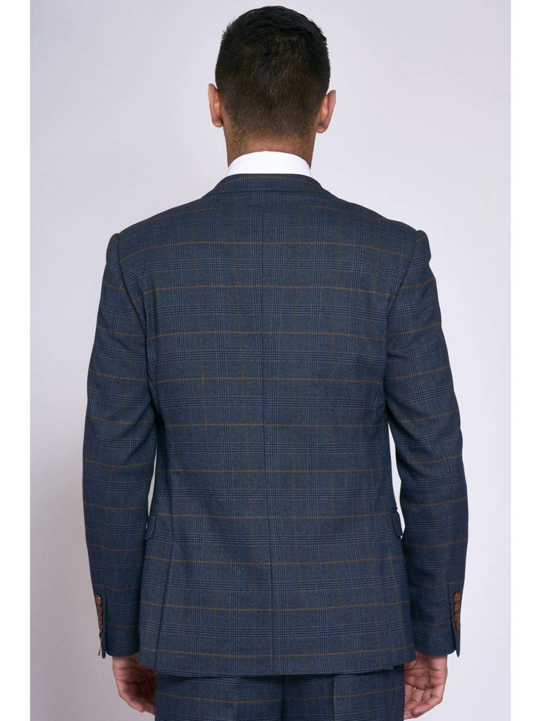 Marc Darcy Jenson Navy Check Blazer - Suit & Tailoring