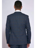 Marc Darcy Jenson Navy Check Blazer - Suit & Tailoring