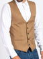 Marc Darcy Kelly Men's Tan Single Breasted Waistcoat