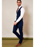 Marc Darcy Max Royal Blue Three Piece Suit with Contrast Buttons - Suit & Tailoring