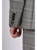 Marc Darcy Ross Grey Check Three Piece Suit - Suit & Tailoring