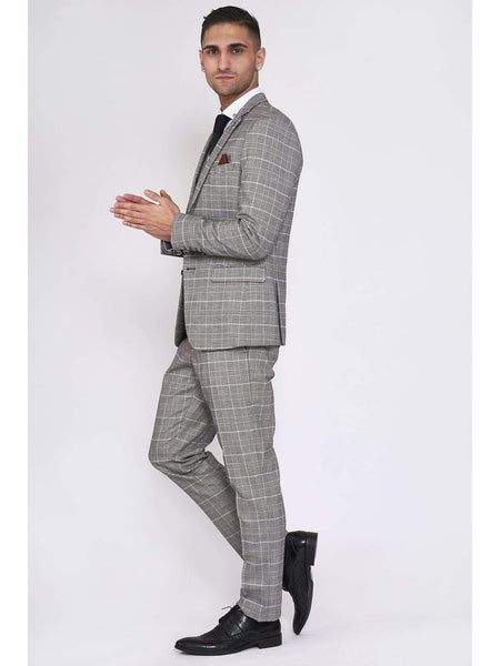 Grey check deals coat pant