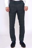 Marc Darcy Scott Blue Check Tweed Trousers