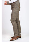 Marc Darcy Ted Tan Heritage Tweed Check Trousers - Suit & Tailoring