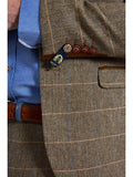 Marc Darcy TED Tan Heritage Tweed Check Two Piece Suit - Suit & Tailoring