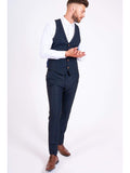 MAX - Navy Single Breasted Waistcoat - Suit & Tailoring