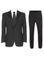 Menswearr Essentials Black Classic Fit Two Piece Dinner Suit