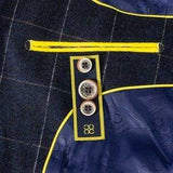 Cavani Angels Navy 3 Piece Check Slim Fit Tweed Suit - Suit & Tailoring