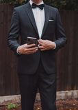 Menswearr Essentials Black Slim Fit Two Piece Premier Dinner Suit