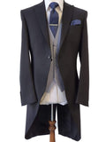 Torre Black Slim Fit Three Piece Morning Suit - Suit & Tailoring