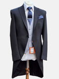 Torre Black Slim Fit Three Piece Morning Suit - Suit & Tailoring