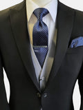 Torre Black Slim Fit Three Piece Morning Suit - Suit & Tailoring