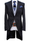 Torre Black Slim Fit Three Piece Morning Suit