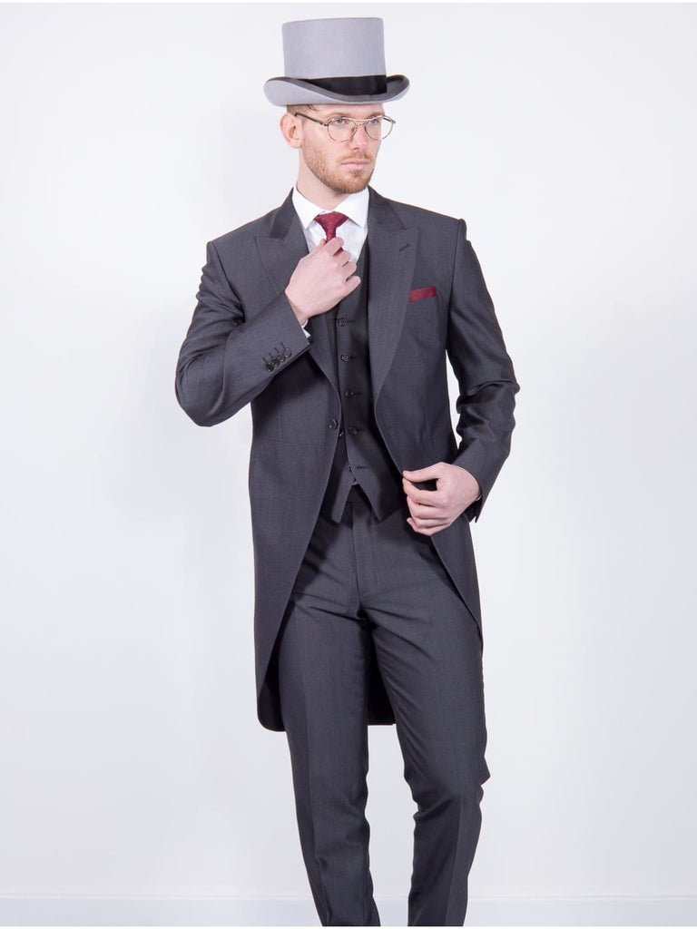 Torre Men’s Charcoal Mohair Tailcoat - Suit & Tailoring